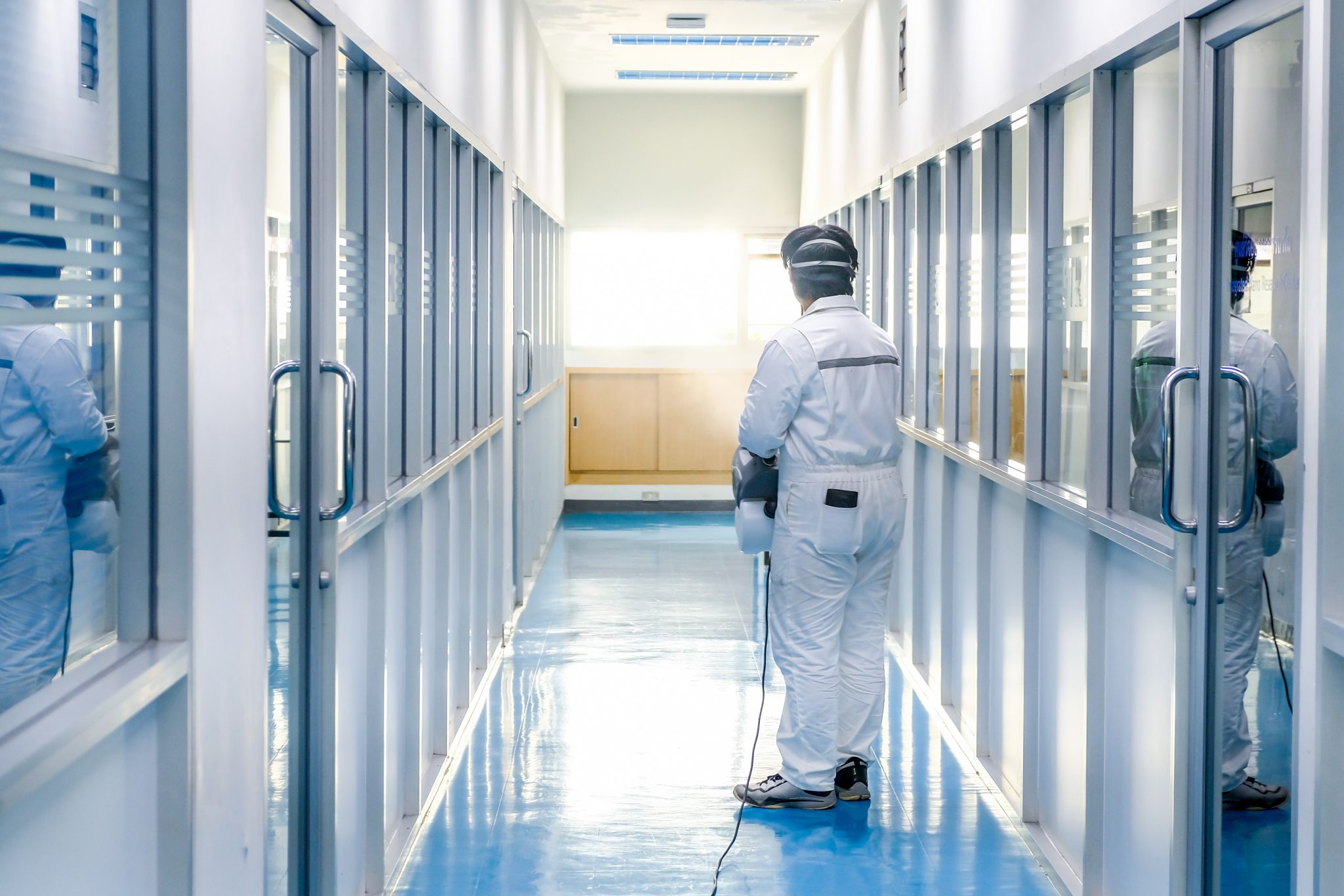 coronavirus covid 19 infected patient in quarantine room. The control of the virus. World Health Organization WHO introduced new official name for Coronavirus disease named COVID-19