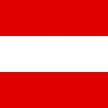 Austrian flag with red and white stripes