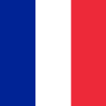 France flag with blue, white and red stripes